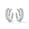 Brinco Argola Dupla com Zircônias