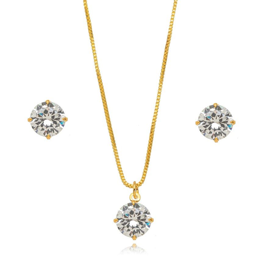 Conjunto Ponto de Luz Dourado