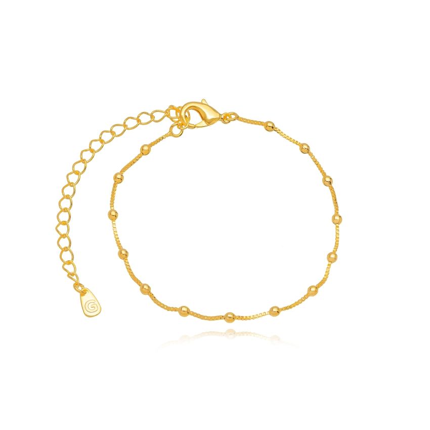 Pulseira Bolinhas Dourada