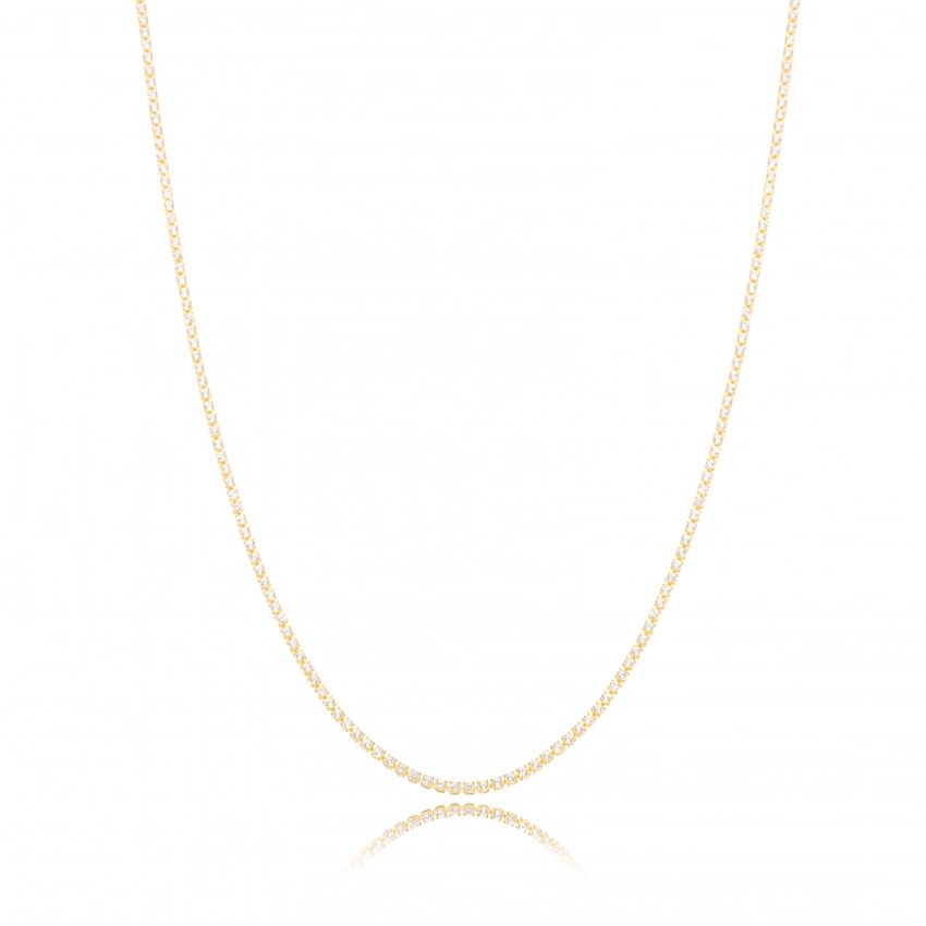 Choker Riviera Zircônia Dourada