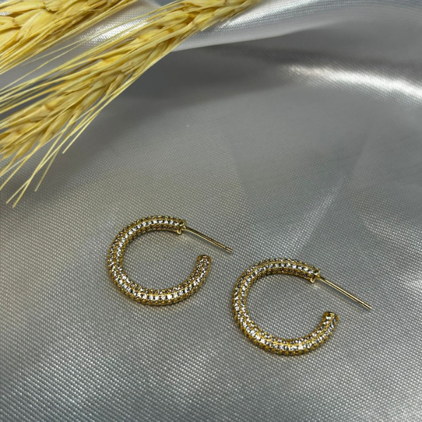 Brinco Argola Brilho Dourada