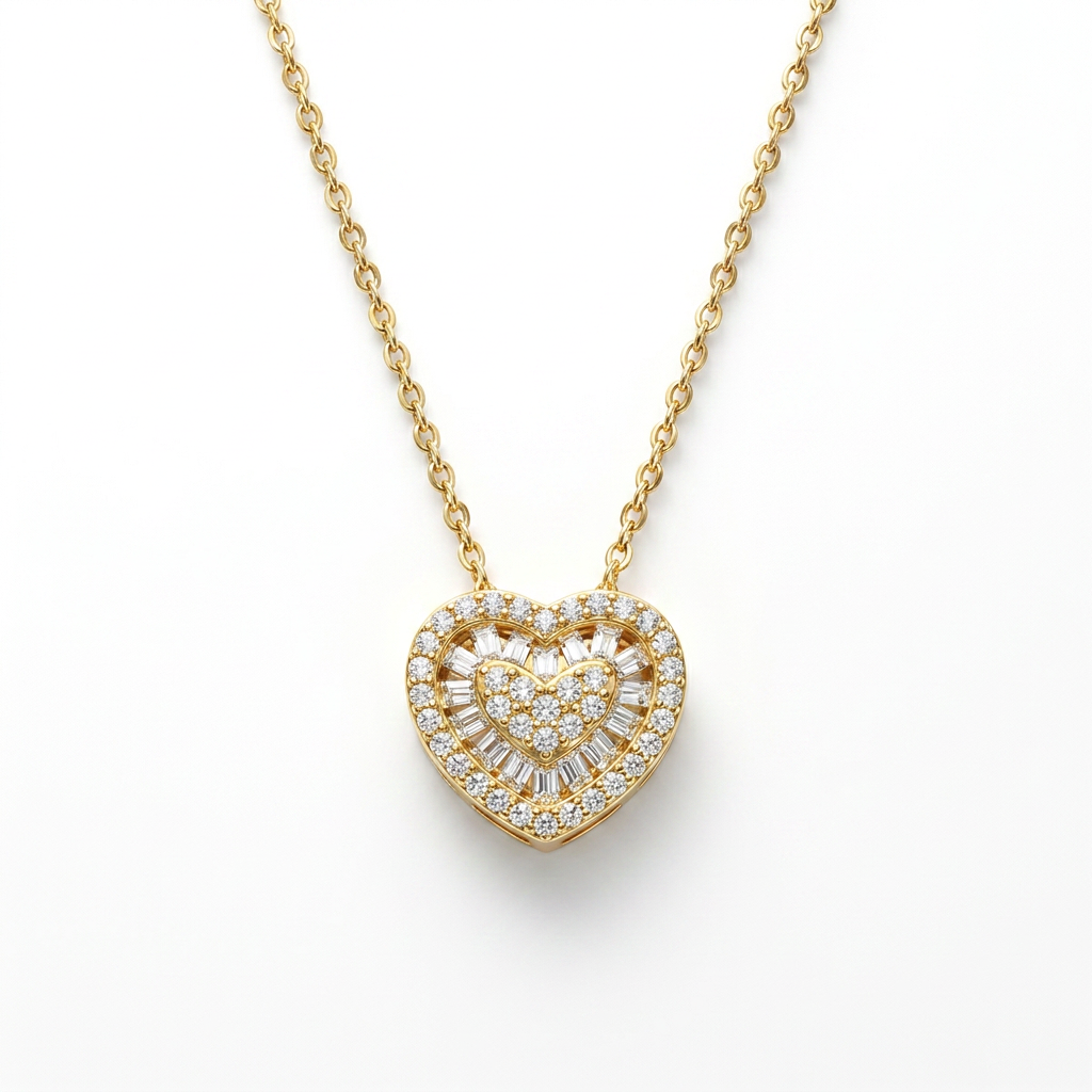 Colar Coração Elegance Dourado